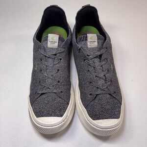 Cariuma Ibi Gray Black Knit‎ Low 11 Men 13 Women’s Bamboo Walking Shoes Sneakers